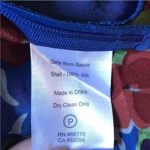 Anthropologie Girls from Savoy blue floral blouse sz 2 - Picture 6 of 7